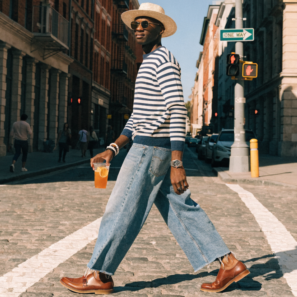 Homme portant des chaussures Salamander en ville