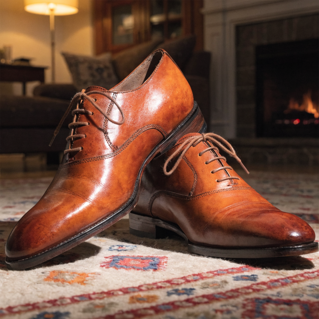 Gros plan sur des mocassins en cuir Salamander