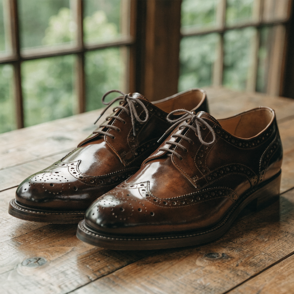 Clients satisfaits portant des chaussures Salamander en cuir