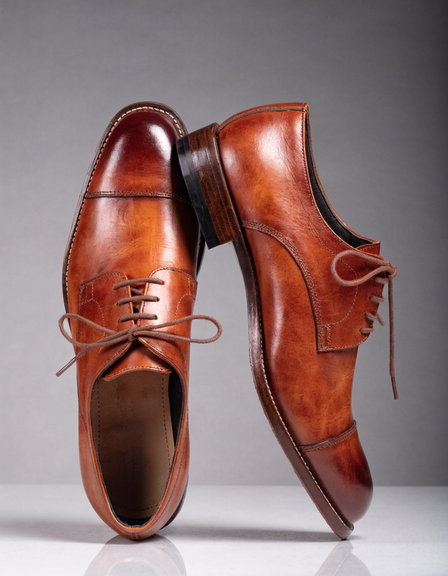 Derby classique en cuir marron Salamander