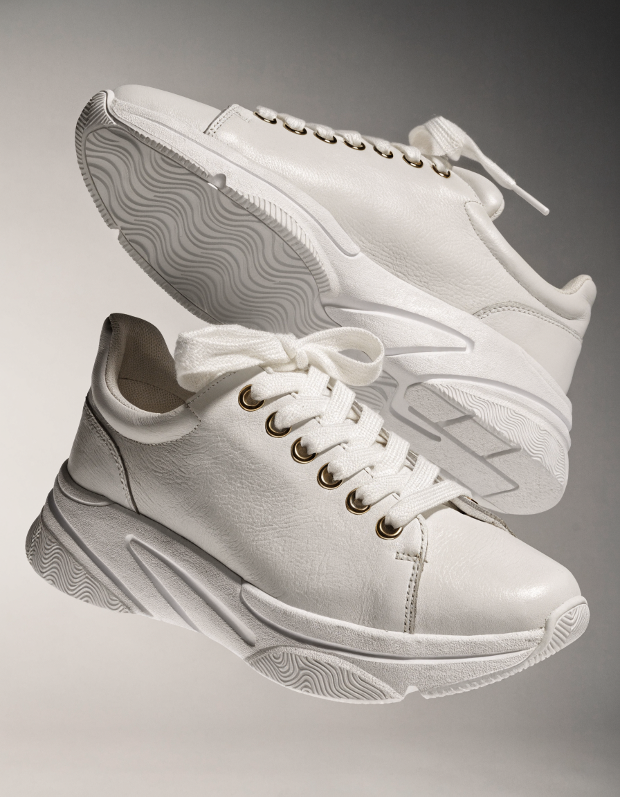 Sneakers femme en cuir blanc Salamander