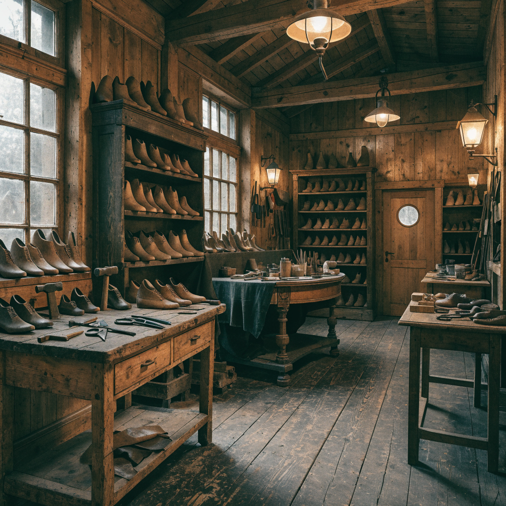 Atelier de fabrication de chaussures Salamander en Allemagne